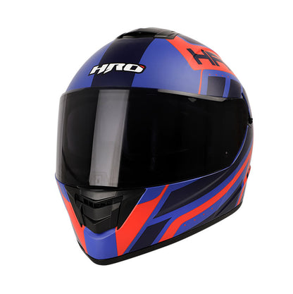 CASCO HRO HRO-518DV CREMER MATE AZUL NARANJA NEON VISOR HUMO