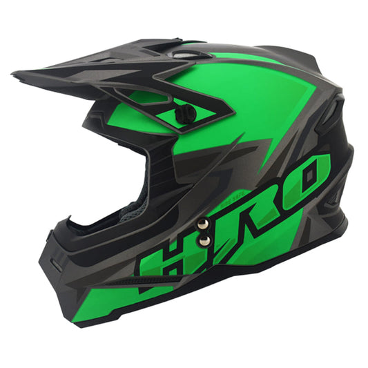 CASCO HRO HRO-MX03 REVER MATE NEGRO VERDE NEON