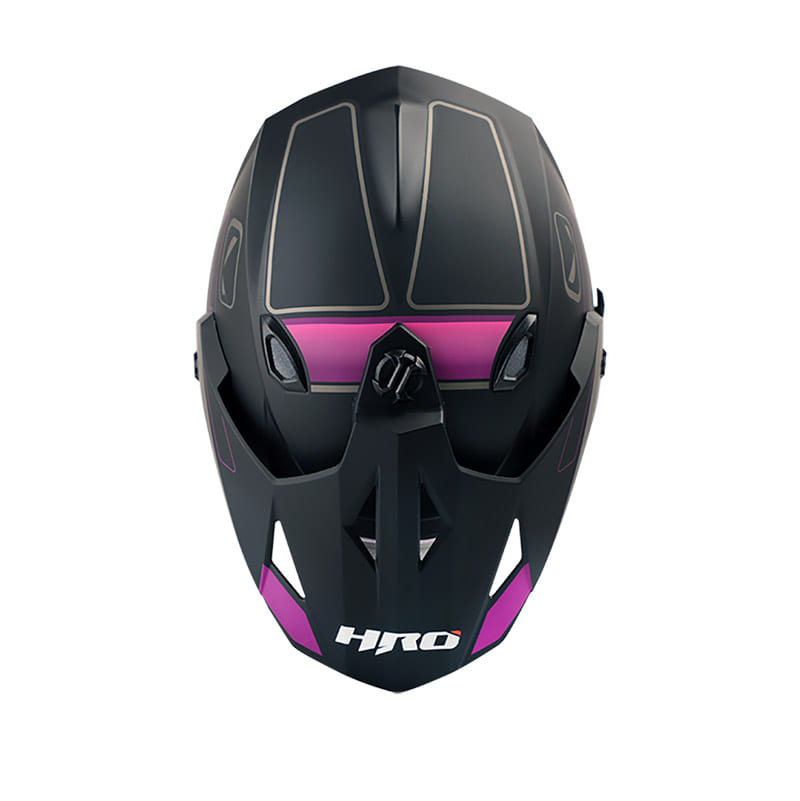 CASCO HRO HRO-MX330DV BLOUK MATE NEGRO MORADO NEON