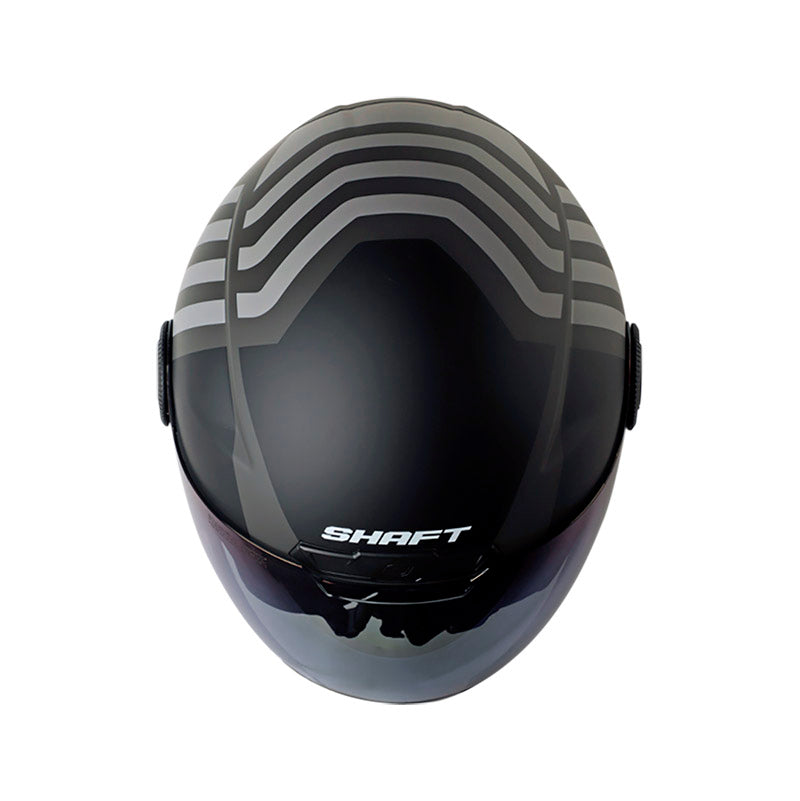 CASCO SHAFT SH-212 ABSTRACT MATE GRIS NEGRO VISOR IRIDIUM