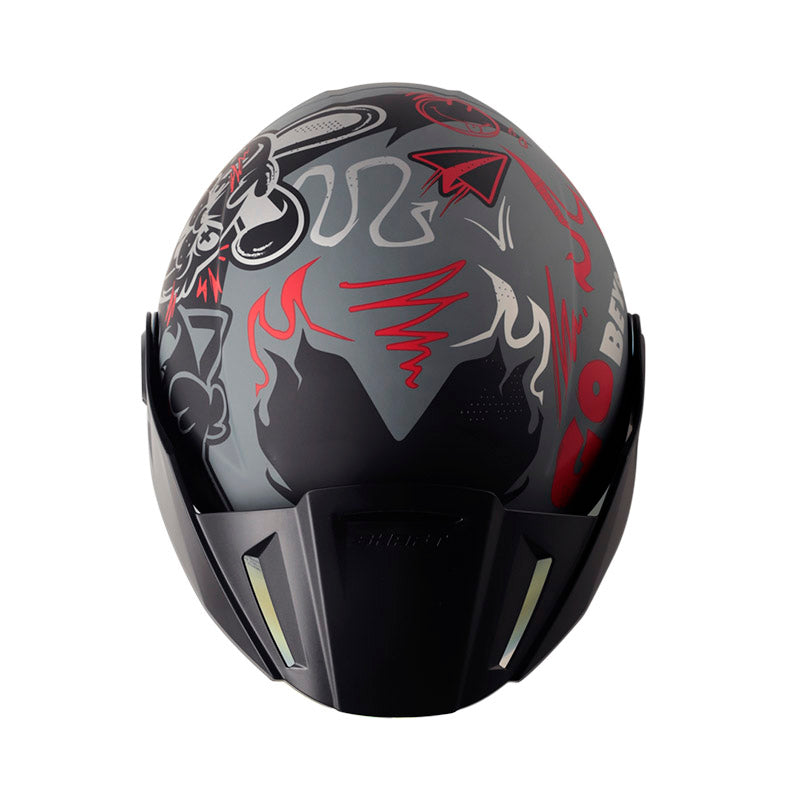 CASCO SHAFT SH-212 ROCK YOU MATE GRIS OSCURO PLATA IRIDIUM