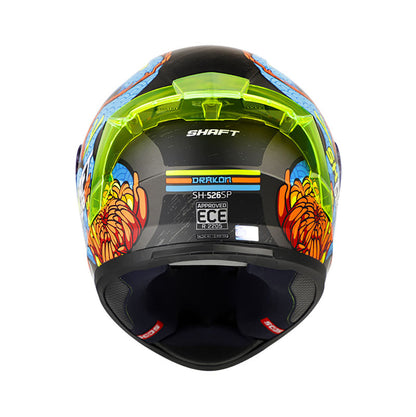 CASCO SHAFT SH-526SP DRAKON MATE NEGRO AMARILLO NEON