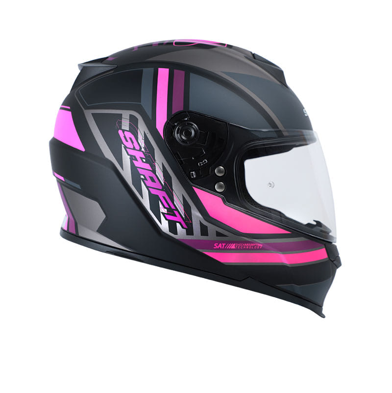 CASCO SHAFT SH-502 POLOYI MATE NEGRO FUCSIA NEON