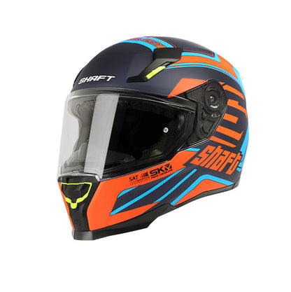 CASCO SHAFT SH-562 TRUKEER MATE AZUL NARANJA NEON-A