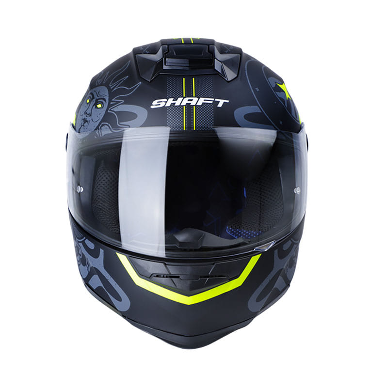 CASCO SHAFT SH-502 BLACKWORK MATE NEGRO AMARILLO NEON