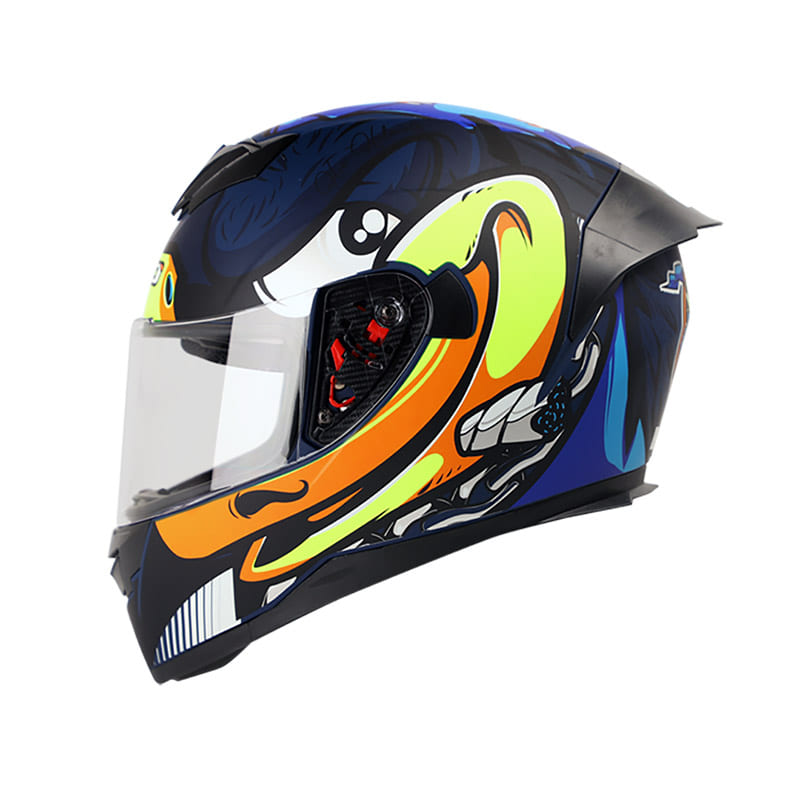 CASCO HRO HRO-511 CHULO AZUL NAVYY AMARILLO NEON