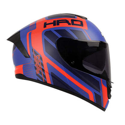 CASCO HRO HRO-518DV CREMER MATE AZUL NARANJA NEON VISOR HUMO