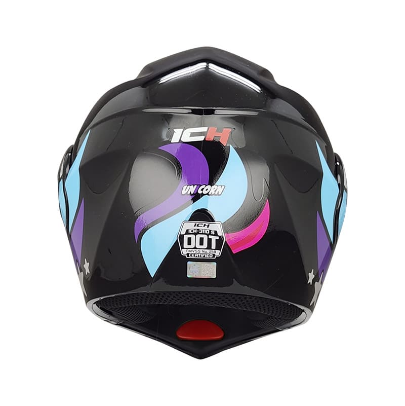 CASCO ICH ICH-3110S UNICORN NEGRO MORADO NEON