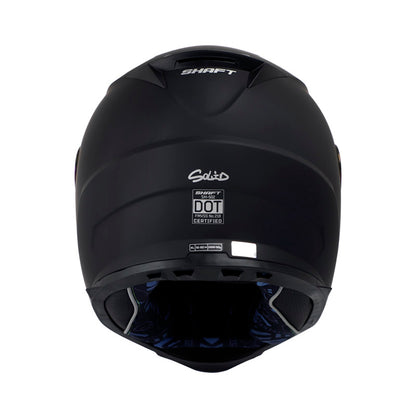 CASCO SHAFT SH-502SP SOLID MATE NEGRO PLATA VISOR AZUL