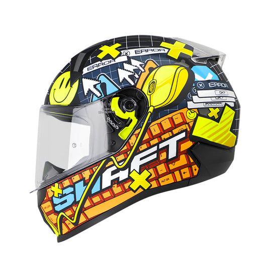 CASCO SHAFT SH-560 CLICK MATE NEGRO AMARILLO NEON