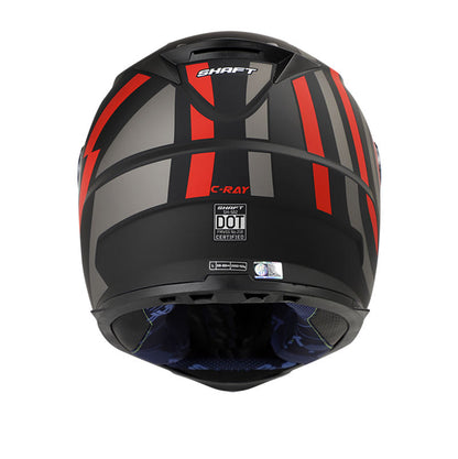 CASCO SHAFT SH-502 C-RAY MATE NEGRO ROJO