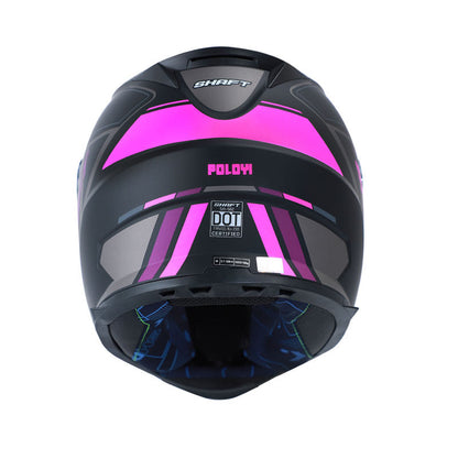 CASCO SHAFT SH-502 POLOYI MATE NEGRO FUCSIA NEON