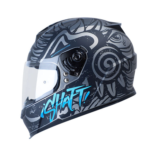 CASCO SHAFT SH-502 PSICOTRIP MATE NEGRO AZUL