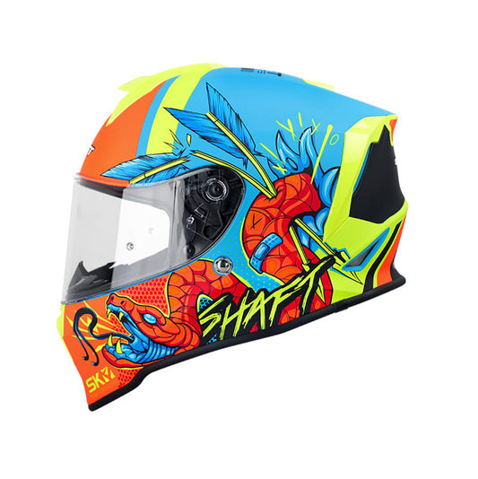 CASCO SHAFT SH-551 HUNTER MATE AZUL NARANJA NEON