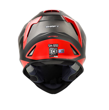 CASCO SHAFT SH-551 VICTORY MATE NEGRO ROJO