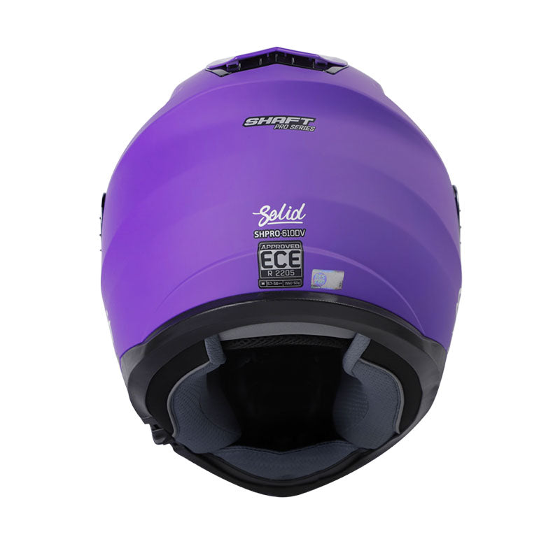 CASCO SHAFT SH-610DV PRO SOLID MATE MORADO VISOR PLATA