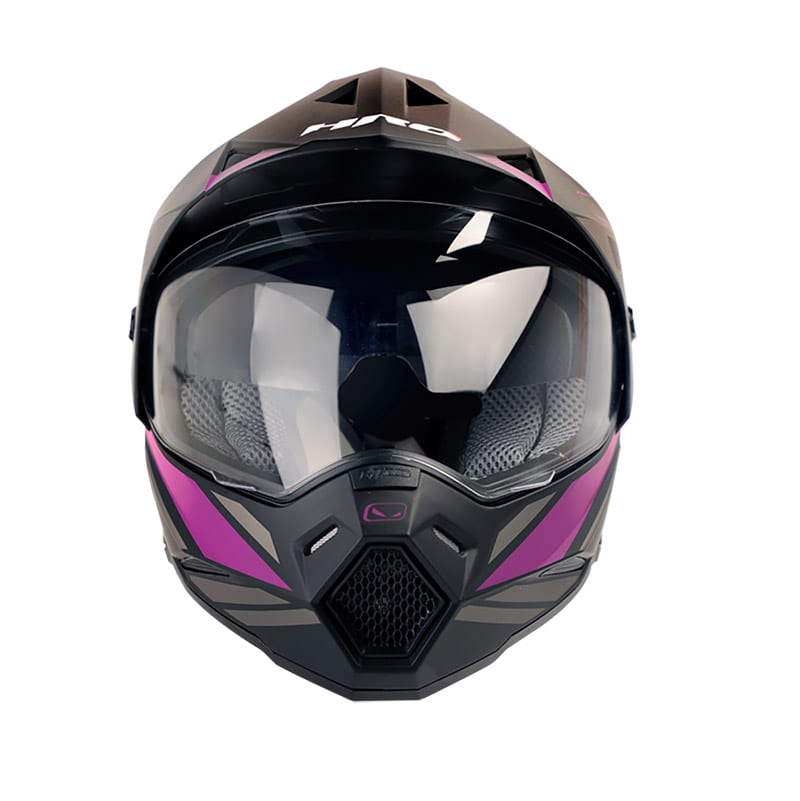 CASCO HRO HRO-MX330DV BLOUK MATE NEGRO MORADO NEON