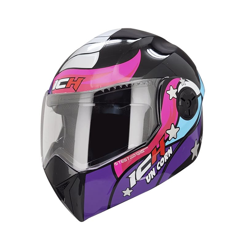 CASCO ICH ICH-3110S UNICORN NEGRO MORADO NEON