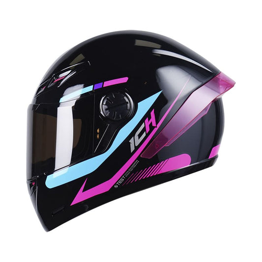 CASCO ICH-501SP MAGNO NEGRO FUCSIA VISOR HUMO