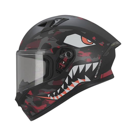 CASCO ICH ICH-503SP SHARK TACK MATE NEGRO ROJO