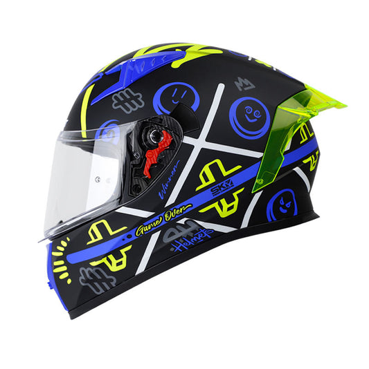 CASCO SHAFT SH-526SP TRIQUI EVO MATE NEGRO AZUL AM