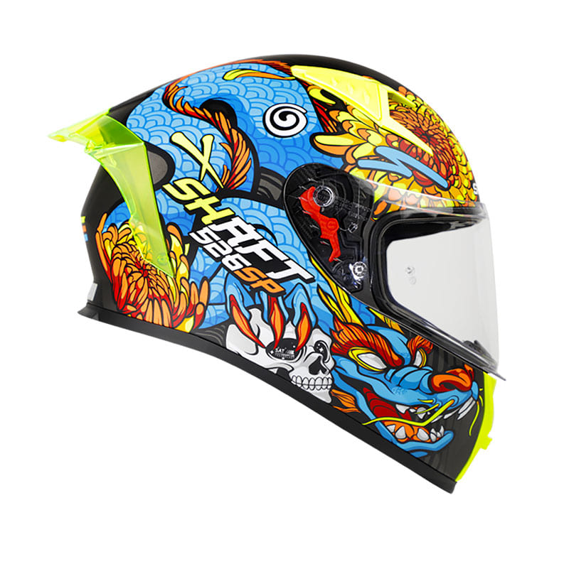 CASCO SHAFT SH-526SP DRAKON MATE NEGRO AMARILLO NEON