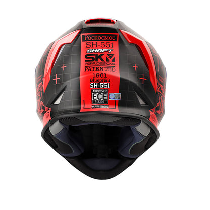 CASCO SHAFT SH-551 BLUEPRINT MATE NEGRO ROJO