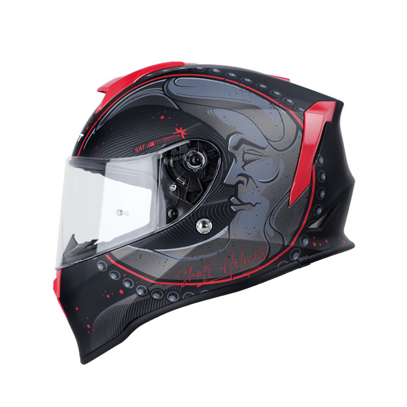 CASCO SHAFT SH-551 SUN AND MOON MATE NEGRO ROJO