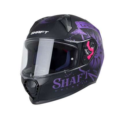 CASCO SHAFT SH-560 TAROT MATE NEGRO MORADO NEON