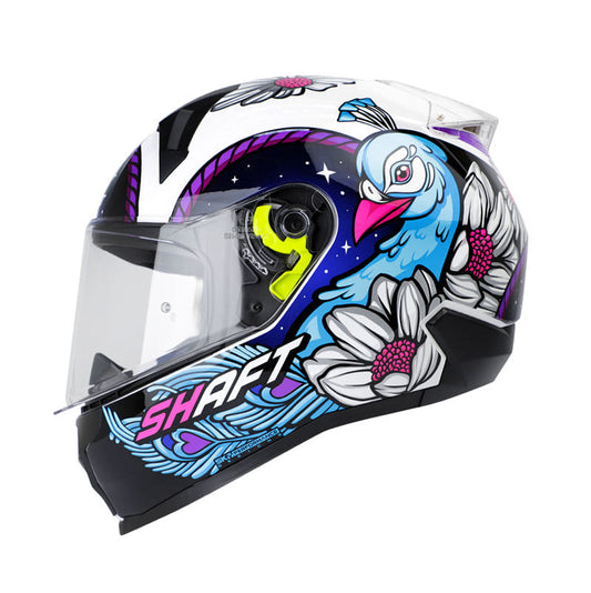 CASCO SHAFT SH-560 REAL BLANCO AZUL