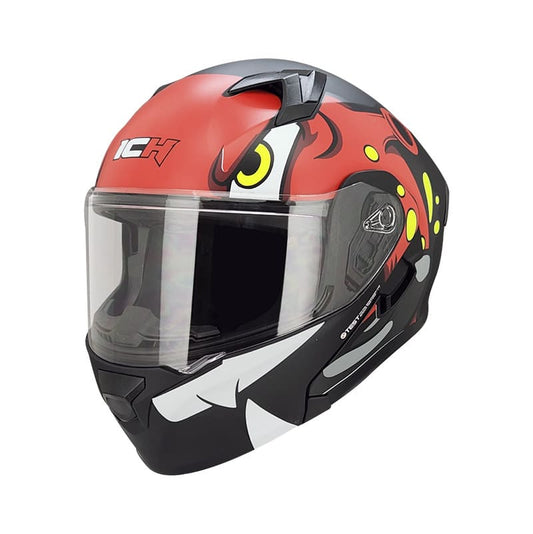 CASCO ICH ICH-3120DV MARTIAN MATE NEGRO ROJO