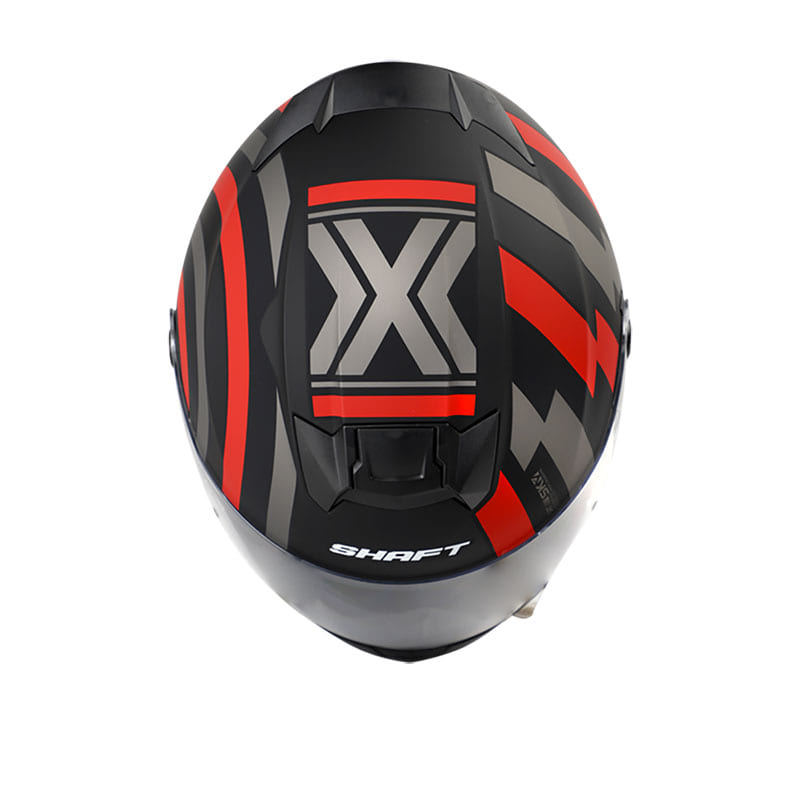 CASCO SHAFT SH-502 C-RAY MATE NEGRO ROJO