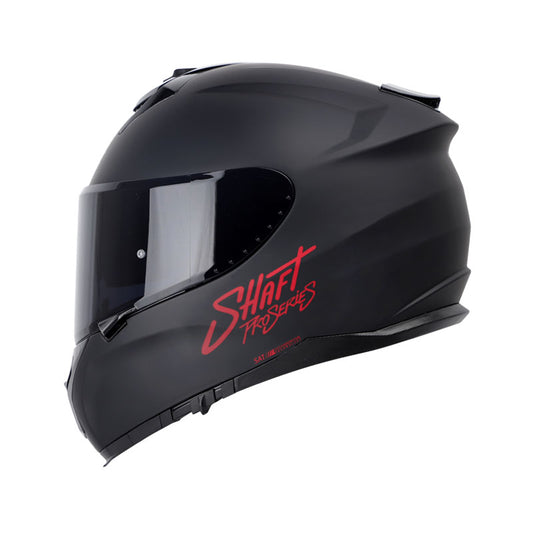 CASCO SHAFT SH-610DV PRO SOLID MATE NEGRO ROJO VISOR HUMO