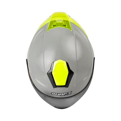 CASCO SHAFT SH-240DV PRO SOLID GRIS NARDO AMARILLO VISOR PLATA