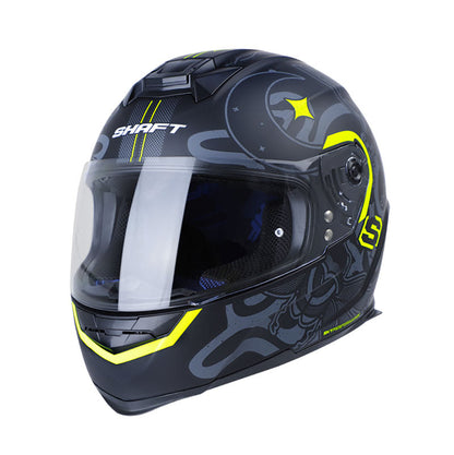 CASCO SHAFT SH-502 BLACKWORK MATE NEGRO AMARILLO NEON