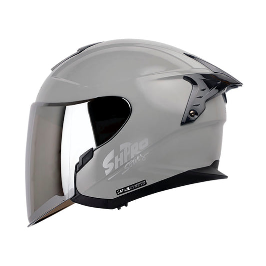 CASCO SHAFT SH-240DV PRO SOLID GRIS NARDO NEGRO VISOR PLATA