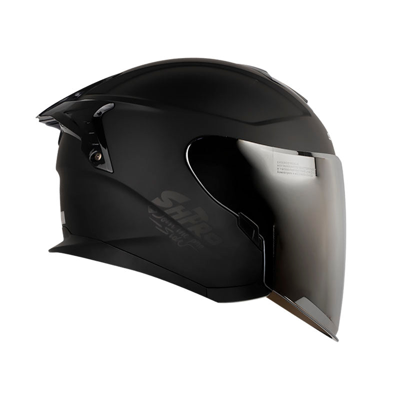 CASCO SHAFT SH-240DV PRO SOLID MATE NEGRO VISOR PLATA