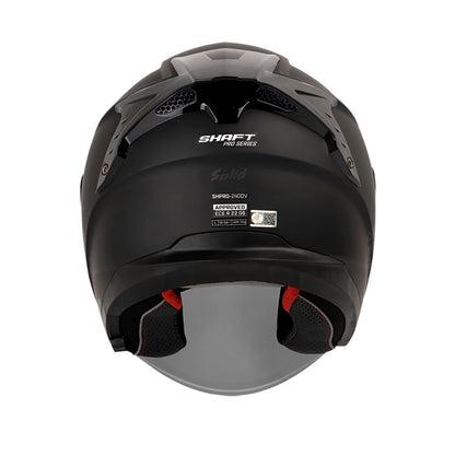 CASCO SHAFT SH-240DV PRO SOLID MATE NEGRO VISOR PLATA