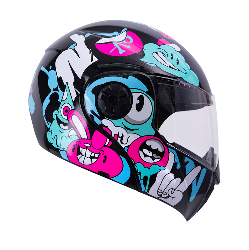 CASCO ICH ICH-3110S CRAZY RAIN NEGRO FUCSIA