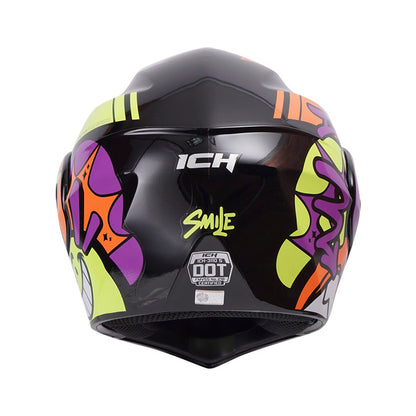 CASCO ICH ICH-3110S SMILE NEGRO AMARILLO NEON