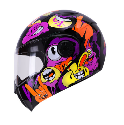 CASCO ICH ICH-3110S CRAZY RAIN NEGRO MORADO