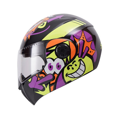 CASCO ICH ICH-3110S SMILE NEGRO AMARILLO NEON