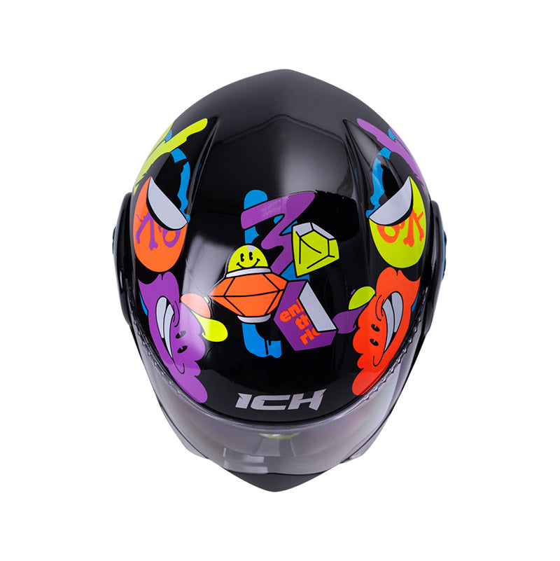 CASCO ICH ICH-3110S CRAZY RAIN NEGRO MORADO