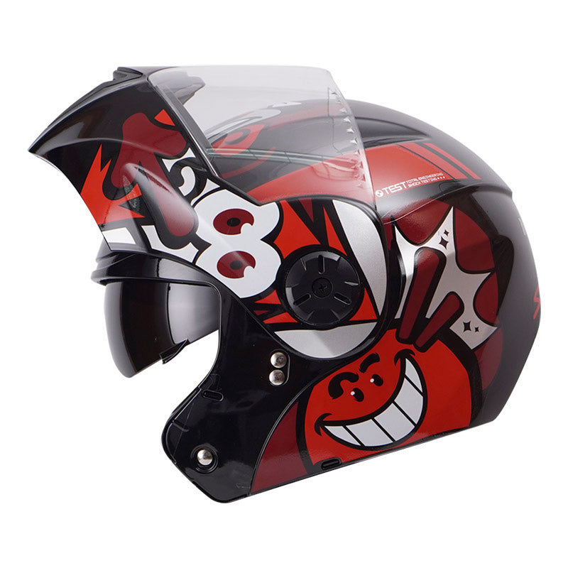 CASCO ICH ICH-3110S SMILE NEGRO ROJO