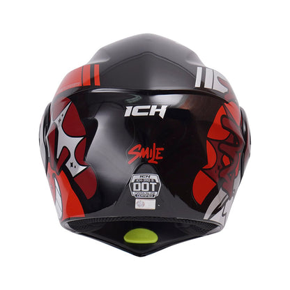 CASCO ICH ICH-3110S SMILE NEGRO ROJO