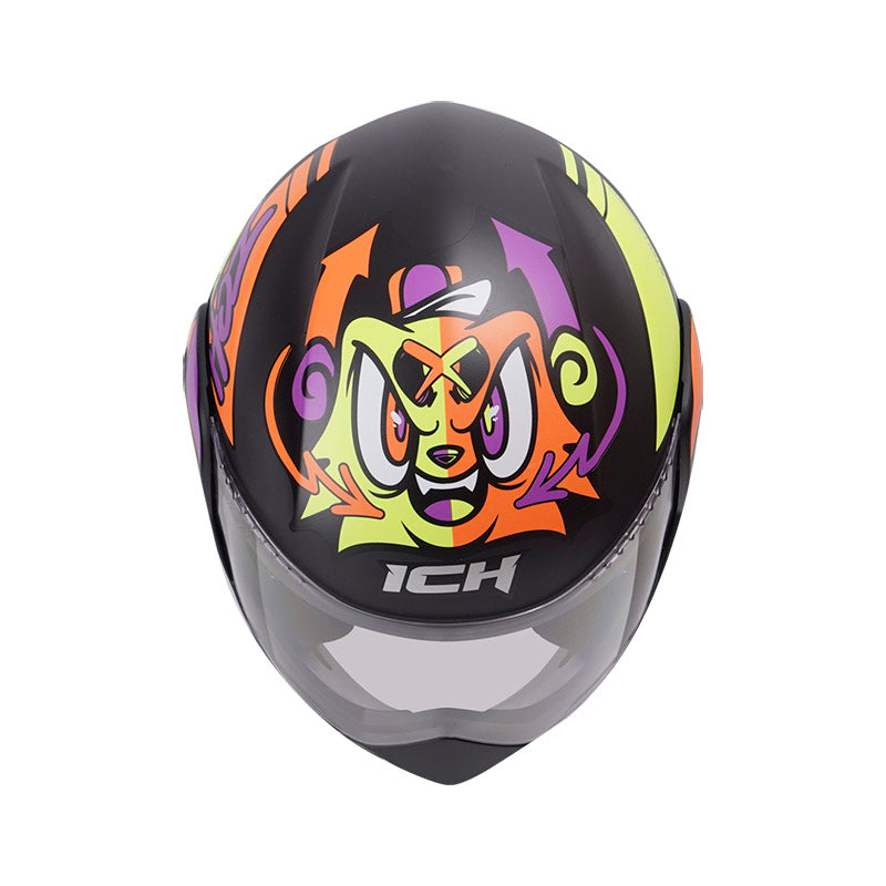 CASCO ICH ICH-3110S SMILE MATE NEGRO AMARILLO NEON