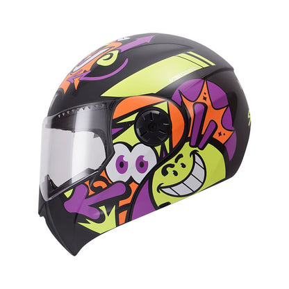 CASCO ICH ICH-3110S SMILE MATE NEGRO AMARILLO NEON