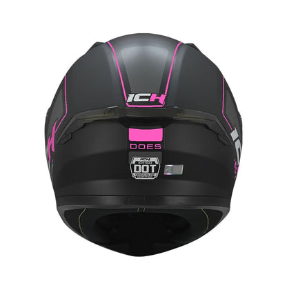 CASCO ICH ICH-503SP DOES MATE NEGRO FUCSIA NEON