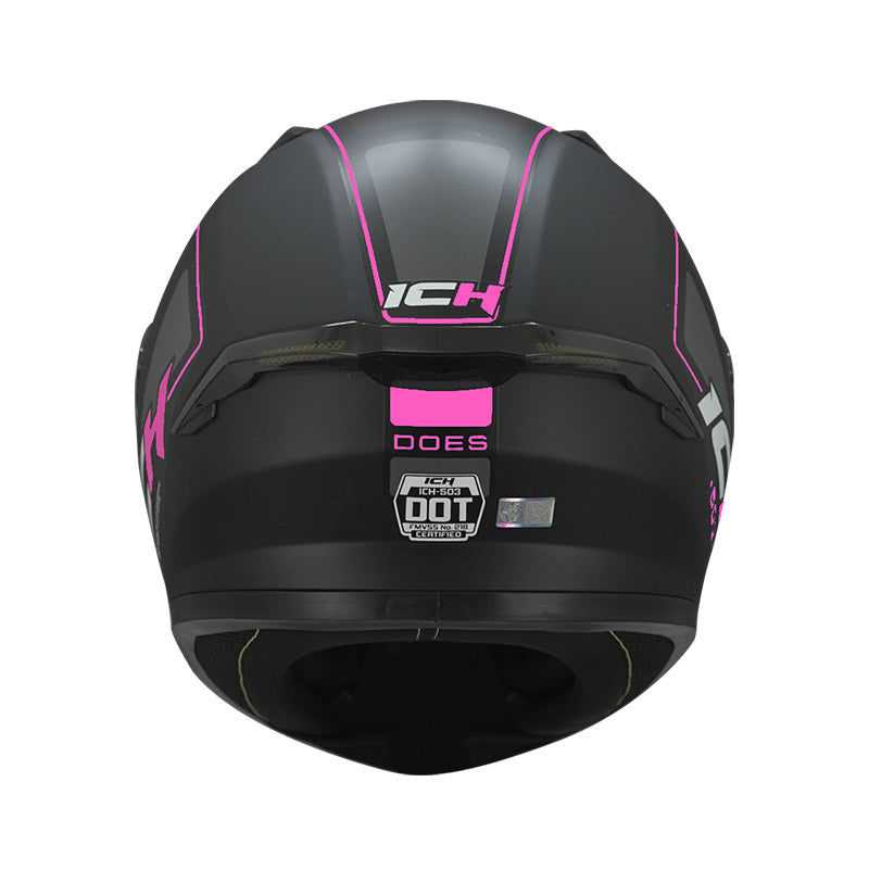 CASCO ICH ICH-503SP DOES NEGRO FUCSIA NEON