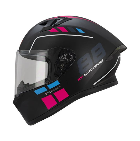 CASCO ICH ICH-503SP STRIKE MATE NEGRO FUCSIA NEON